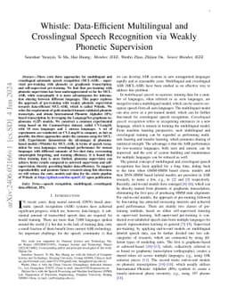 Whistle: Data-Efficient Multilingual and Crosslingual Speech Recognition via Weakly Phonetic Supervision
