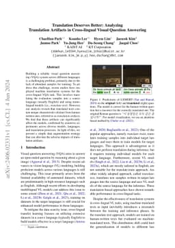 Translation Deserves Better: Analyzing Translation Artifacts in
  Cross-lingual Visual Question Answering