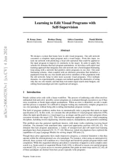 Learning to Edit Visual Programs with Self-Supervision