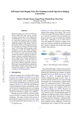Self-Supervised Singing Voice Pre-Training towards Speech-to-Singing
  Conversion