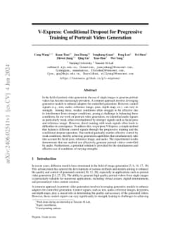 V-Express: Conditional Dropout for Progressive Training of Portrait
  Video Generation