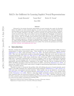 ReLUs Are Sufficient for Learning Implicit Neural Representations