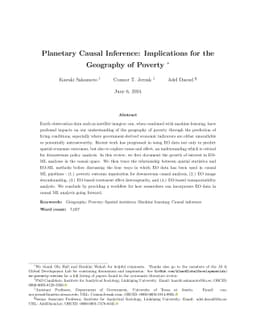 A Scoping Review of Earth Observation and Machine Learning for Causal Inference: Implications for the Geography of Poverty