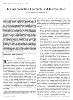 Is Data Valuation Learnable and Interpretable?