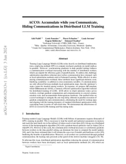 ACCO: Accumulate while you Communicate, Hiding Communications in
  Distributed LLM Training
