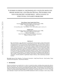 A hybrid numerical methodology coupling Reduced Order Modeling and Graph
  Neural Networks for non-parametric geometries: applications to structural
  dynamics problems