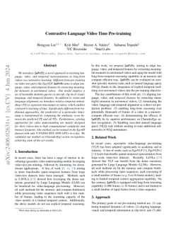 Contrastive Language Video Time Pre-training