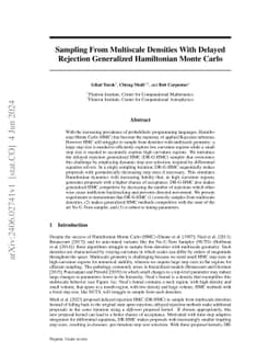 Sampling From Multiscale Densities With Delayed Rejection Generalized
  Hamiltonian Monte Carlo