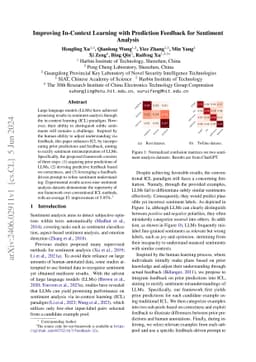 Improving In-Context Learning with Prediction Feedback for Sentiment
  Analysis