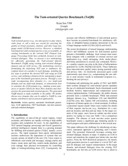 The Task-oriented Queries Benchmark (ToQB)