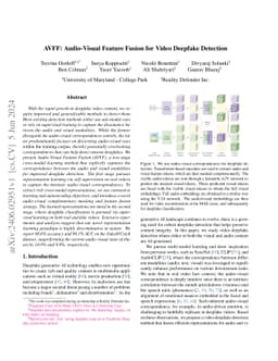 AVFF: Audio-Visual Feature Fusion for Video Deepfake Detection