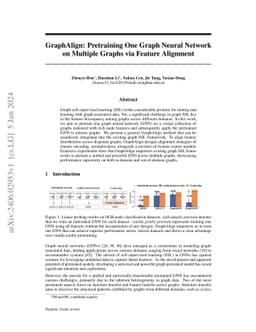 GraphAlign: Pretraining One Graph Neural Network on Multiple Graphs via
  Feature Alignment