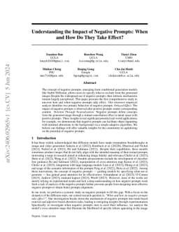 Understanding the Impact of Negative Prompts: When and How Do They Take
  Effect?