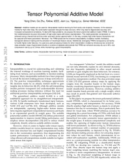 Tensor Polynomial Additive Model