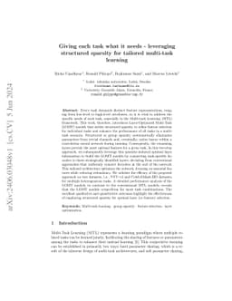 Giving each task what it needs -- leveraging structured sparsity for
  tailored multi-task learning