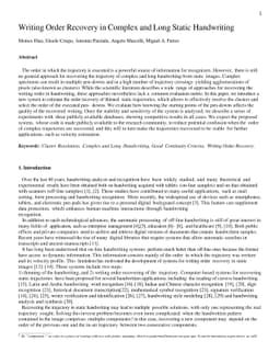 Writing Order Recovery in Complex and Long Static Handwriting