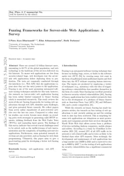 Fuzzing Frameworks for Server-side Web Applications: A Survey