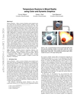 Temperature Illusions in Mixed Reality using Color and Dynamic Graphics