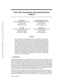 Noisy Data Visualization using Functional Data Analysis