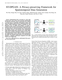 ST-DPGAN: A Privacy-preserving Framework for Spatiotemporal Data
  Generation
