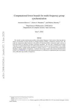 Computational lower bounds for multi-frequency group synchronization