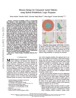 Mission Design for Unmanned Aerial Vehicles using Hybrid Probabilistic
  Logic Program