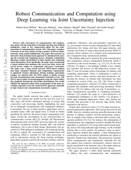 Robust Communication and Computation using Deep Learning via Joint
  Uncertainty Injection