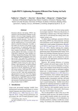 Light-PEFT: Lightening Parameter-Efficient Fine-Tuning via Early Pruning