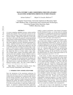 Data-Centric Label Smoothing for Explainable Glaucoma Screening from Eye
  Fundus Images