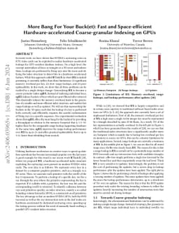 More Bang For Your Buck(et): Fast and Space-efficient
  Hardware-accelerated Coarse-granular Indexing on GPUs