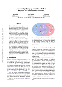 American Sign Language Handshapes Reflect Pressures for Communicative
  Efficiency