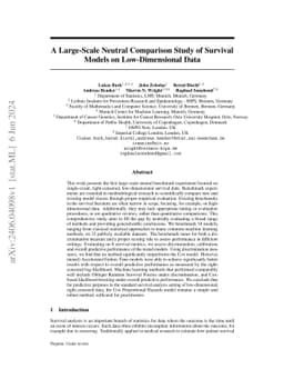 A Large-Scale Neutral Comparison Study of Survival Models on
  Low-Dimensional Data