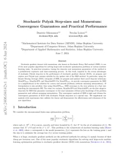 Stochastic Polyak Step-sizes and Momentum: Convergence Guarantees and Practical Performance