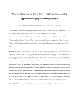 Characterizing segregation in blast rock piles a deep-learning approach
  leveraging aerial image analysis