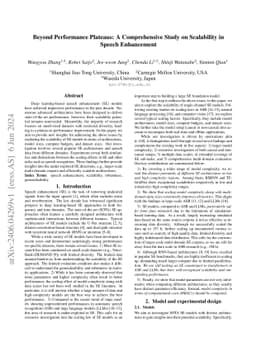 Beyond Performance Plateaus: A Comprehensive Study on Scalability in
  Speech Enhancement