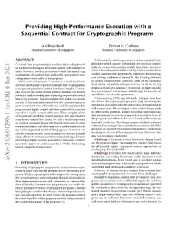 Cassandra: Efficient Enforcement of Sequential Execution for Cryptographic Programs (Extended Version)