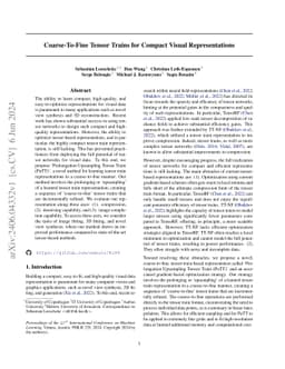 Coarse-To-Fine Tensor Trains for Compact Visual Representations