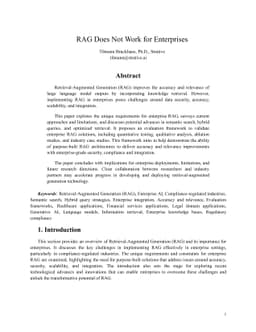 RAG Does Not Work for Enterprises