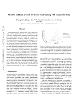 Step Out and Seek Around: On Warm-Start Training with Incremental Data