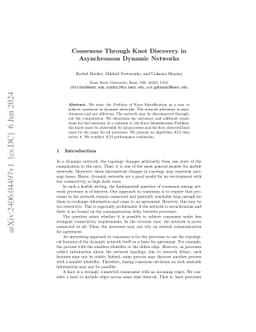 Consensus Through Knot Discovery in Asynchronous Dynamic Networks