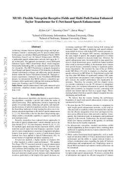 MUSE: Flexible Voiceprint Receptive Fields and Multi-Path Fusion
  Enhanced Taylor Transformer for U-Net-based Speech Enhancement