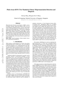Pitch-Aware RNN-T for Mandarin Chinese Mispronunciation Detection and
  Diagnosis