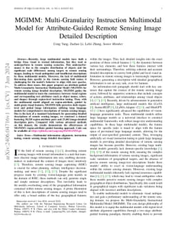 MGIMM: Multi-Granularity Instruction Multimodal Model for
  Attribute-Guided Remote Sensing Image Detailed Description