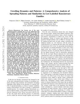 Unveiling Dynamics and Patterns: A Comprehensive Analysis of Spreading
  Patterns and Similarities in Low-Labelled Ransomware Families