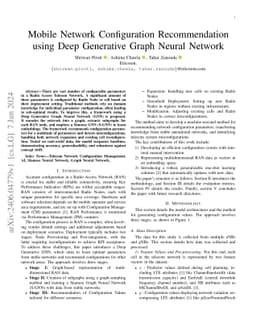 Mobile Network Configuration Recommendation using Deep Generative Graph
  Neural Network