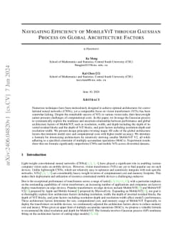 Navigating Efficiency in MobileViT through Gaussian Process on Global
  Architecture Factors