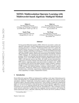 M2NO: Multiresolution Operator Learning with Multiwavelet-based
  Algebraic Multigrid Method