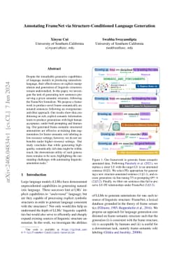 Annotating FrameNet via Structure-Conditioned Language Generation