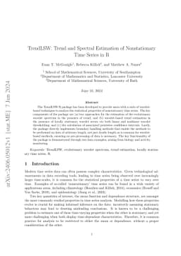 TrendLSW: Trend and Spectral Estimation of Nonstationary Time Series in
  R