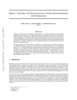 Hibou: A Family of Foundational Vision Transformers for Pathology